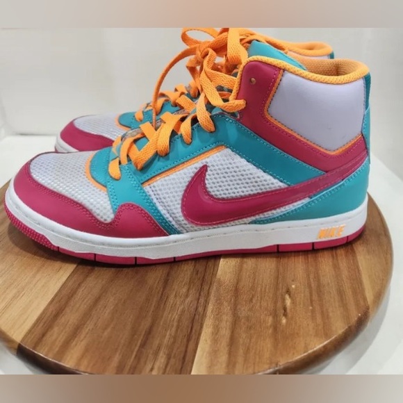 NIKE AIR Mid Prestige 3 High Pink Turquoise Orange - Picture 2 of 4